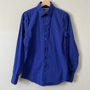 Men's EXPRESS 1MX Fitted Long Sleeve Button Down Dress Shirt